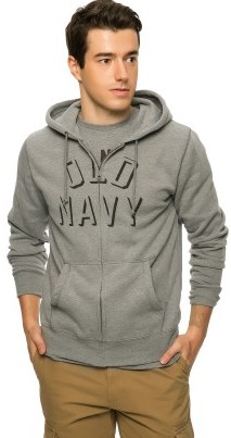 OldNavy經典徽標男式衛(wèi)衣開衫